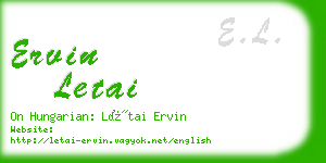 ervin letai business card